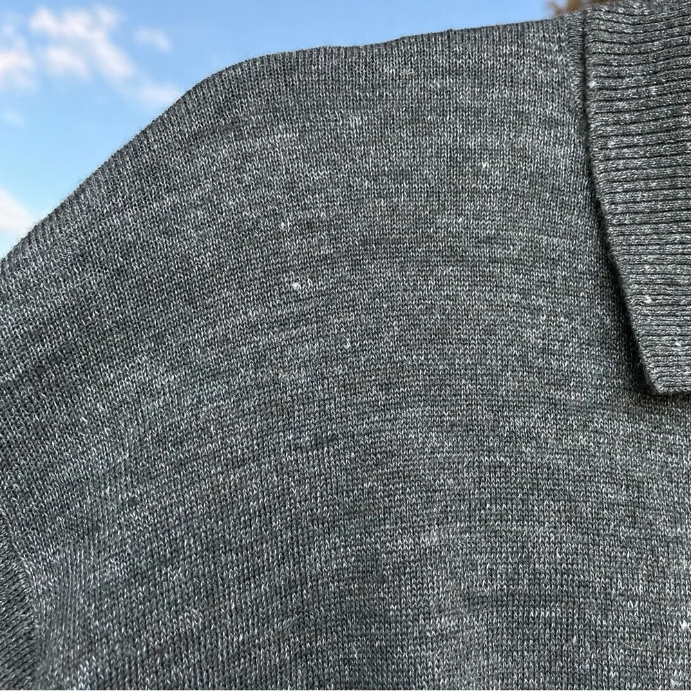 Peter Millar Villa Men's Full-Button Cardigan Linen/Wool Blend Sweater XL